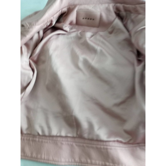 BLANKNYC Women's Pretty In PinkFuax Leather Long Sleeve Crop Moto Jacket Sz XS - Picture 7 of 12